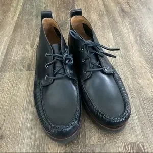 Cole Haan Connery Leather Moc-Toe Chukka Boot in Black Cole Haan Chukka Boots for Men for Sale - Shop New & Used  main image 4